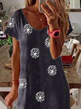 Plus Size Vintage Boho Hippie Holiday V Neck Casual Dresses